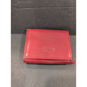 Francinel Parisian Leather Wallet Red With Zip Around